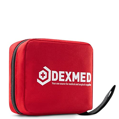 Dexmed Small First Aid Kit with Professional Medical Supplies and Survival Equipment - Lightweight, Waterproof, and Compact Medical Kit for Home, Travel, Camping, Hiking, Car, Office