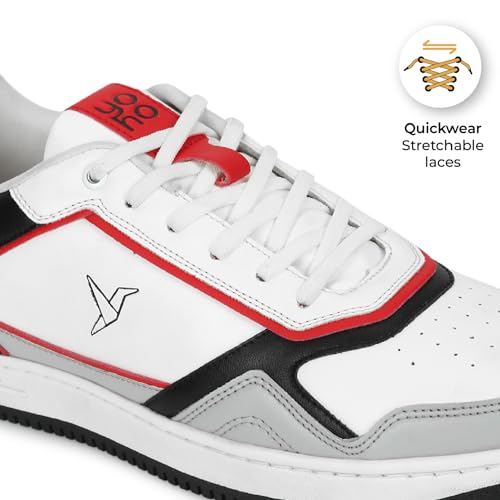 Image of YOHO Colored PU Fashion Sneaker for Men | Comfortable Shoes | Cushioned Insole | Quick-wear Elastic Laces | Lightweight | Dynamic Feet Support | Fashionable | Stylish | Modern