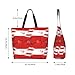 Supdreamc Waterproof Beach Tote Bag for Women, Austrian Grunge Flag Lightweight Shoulder Handbag for Summer