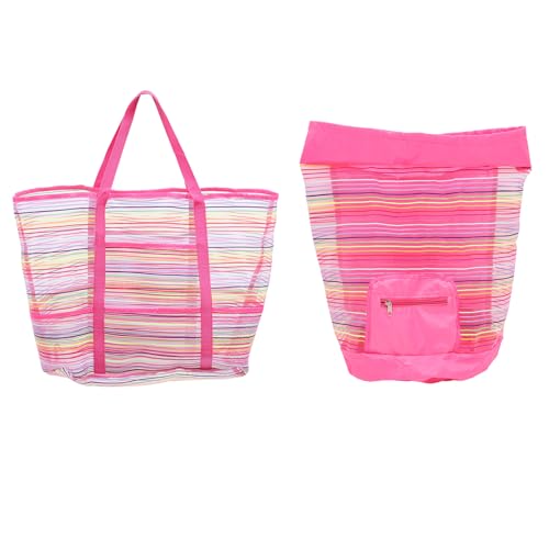 Bolsa de malla para juguetes de playa de niños compacta Alipis para guardar conchas 2