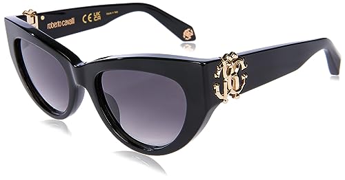 ROBERTO CAVALLI, GAFAS DE SOL SRC017M, SHINY BLACK, 135/20/53, UNISEX ADULTO
