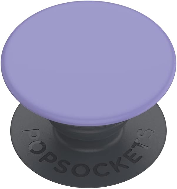 PopSockets: PopGrip Basic - Expanding Stand and Grip for Smartphones and Tablets [Top Not Swappable] - Cool Lavender