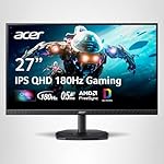 acer Nitro 27 Inch QHD 2560 x 1440 IPS Gaming Monitor | AMD FreeSync | Up to 180Hz Refresh | Up to 0.5ms | DCI-P3 95% | HDR 10 Support | One Display Port 1.2 & Two HDMI 2.0 | KG271U N3bmiipx
