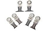 FEIN 35222967010 Best of E-Cut Starlock Wood & Metal Plunge Multitools/Multifunction Tools/Saw Blades for Wood and Metal Pack of 6