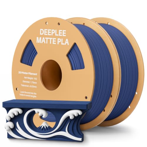 DEEPLEE Matte PLA Filament 1.75mm Navy Blue 2kg Bundle