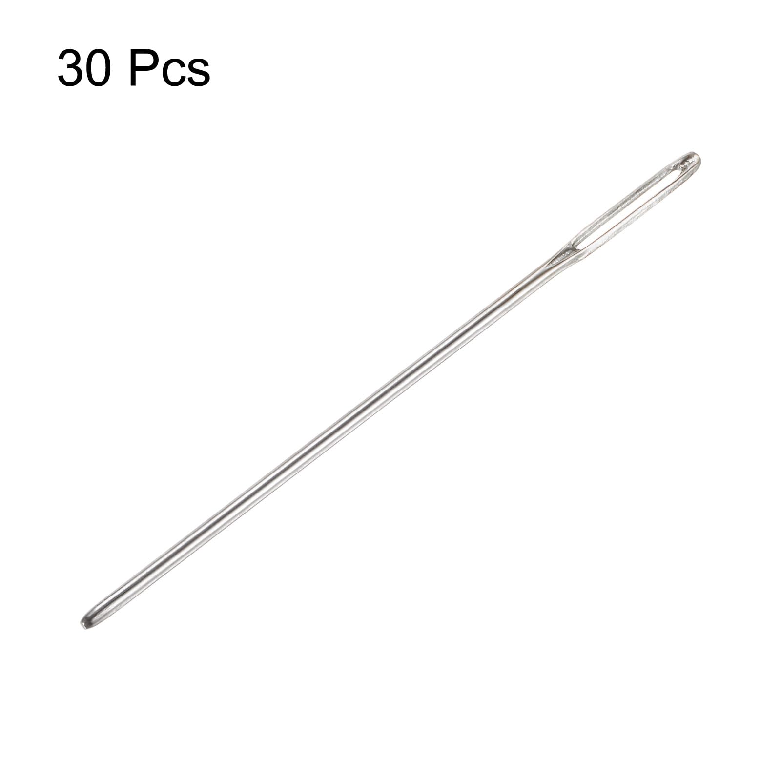 Aiguilles Tricot Crochet 30 Aiguilles à Bout Rond QUARKZMAN - 2 Pouces - Gros Œil - Acier Inoxydable Accessoires Tricot Broderie