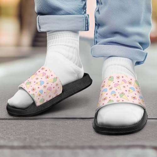 Image of Boy & Girls Slide Sandals Kids Shower Shoes Non Slip Summer Slippers Beach Sandals