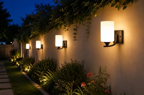 Image of Home Decor Wall Lights Glass Lamp Shade with Premium Finish & E27 Bulb Holder for Living Room, Bedroom, Balcony, Kitchen, Cafes | Decorative Night Lamps Fixtures | Elegant Wall Hanging Lights
