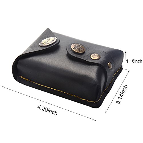 Cyberdyer Genuine Leather Magnet Ammo Pouch For Slingshot Stainless Steel Bag Case (Black) #TOP1