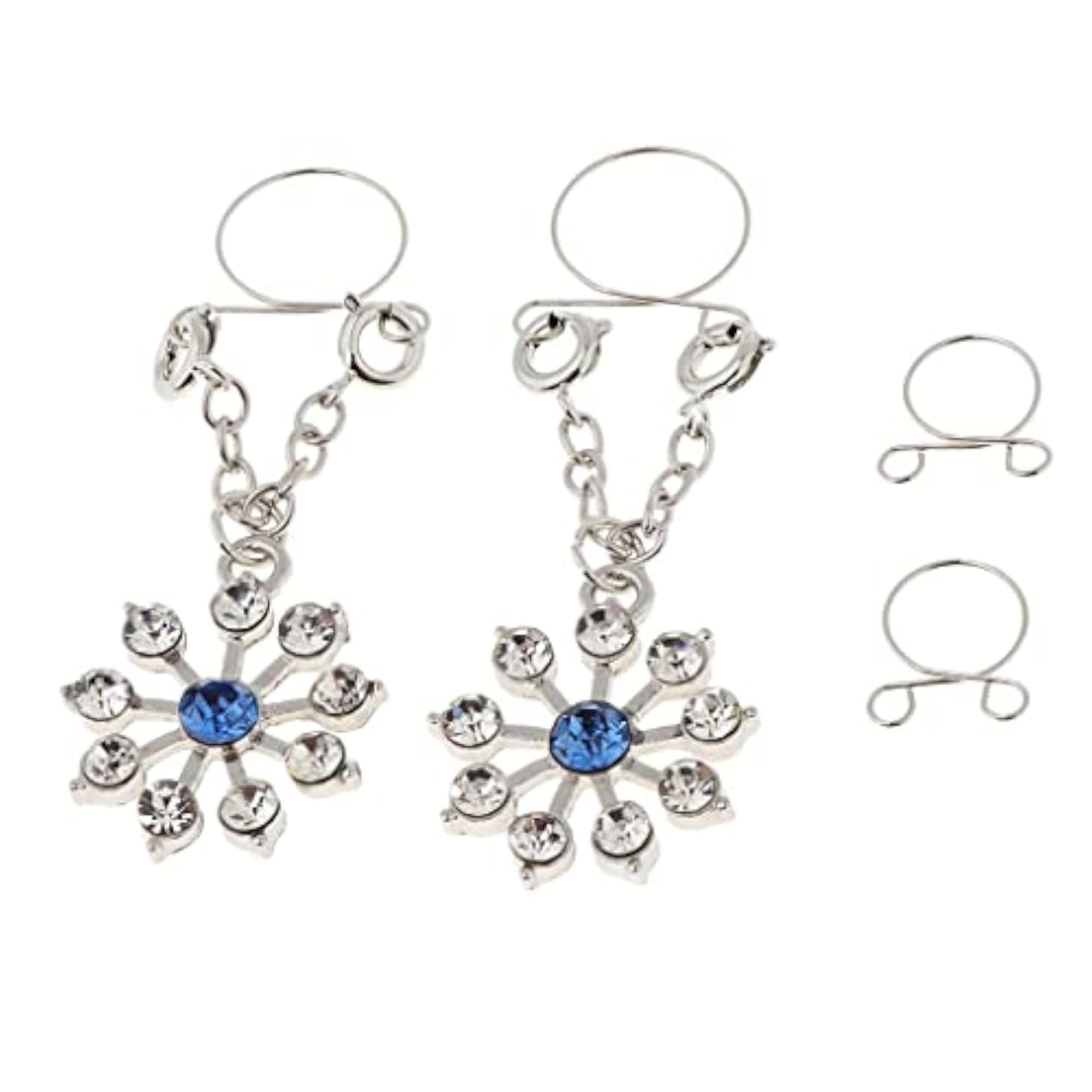 Crystal Flower Dangle Non Piercing Nipple Ring
