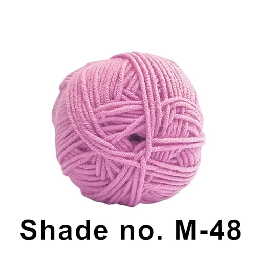 Image of VCR 4ply Blush Pink Yarn, 100 Grams Hank, 190 Meters Length, Acrylic Ball for Crochet and Knitting, Soft Crosia Threads, Pack of 1 Yarn, Suitable for DIY Crafts