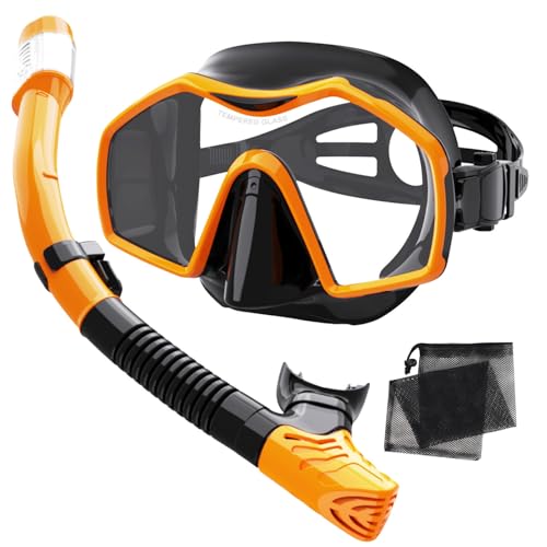 Schnorchelset Erwachsene,Schnorcheln Set mit Taucherbrille und Trocken Schnorchel,Anti-Fog Anti-Leck Schnorchelmaske Tauchmaske aus Gehärtetem Glas,für Tauchen Schnorcheln Schwimmen,Dry Schnorchel Schnorchelset Erwachsene,Schnorcheln Set mit Taucherbrille und Trocken Schnorchel,Anti-Fog Anti-Leck Schnorchelmaske Tauchmaske aus Gehärtetem Glas,für Tauchen Schnorcheln Schwimmen,Dry Schnorchel