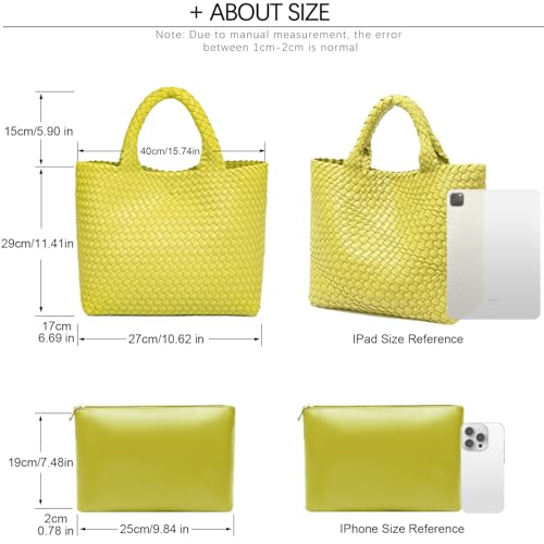 Image of JINMANXUE Fashion Woven Bag Shopper Bag Travel Handbags and Purses Women Tote Bag Large Capacity Shoulder Bags