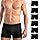 Kit 6 Cuecas Boxer Modal Tecnologia Low Pilling Elástico em Relevo Mash Adulto Masculino, 6 Preto, P