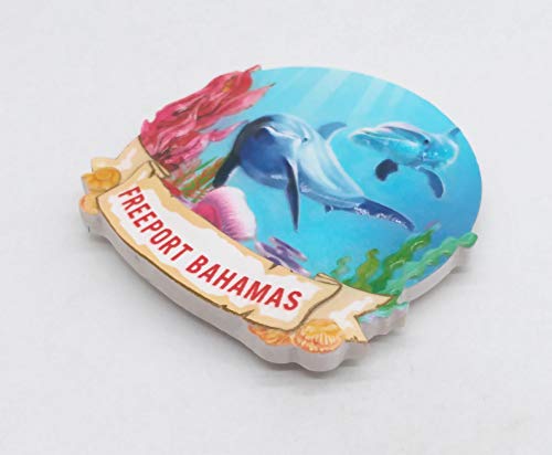 Imán decorativo cuadrado de resina 7x7 cm Freeport miniatura 4