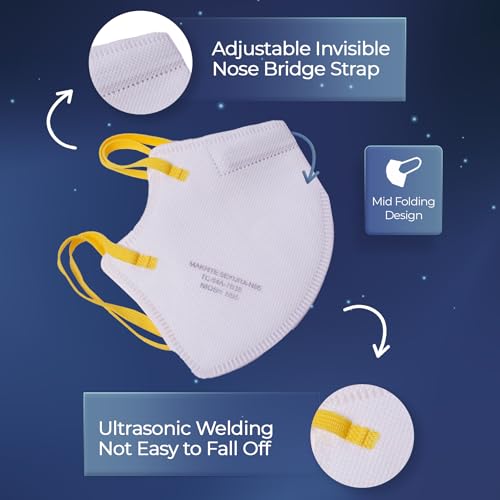 Makrite SEKURA N95 Foldable Particulate Respirator Mask, NIOSH Certified, M/L Size (Box of 40 Masks)