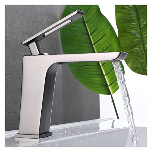 Robinet d'évier eau chaude et froide en laiton à design évidé - 2