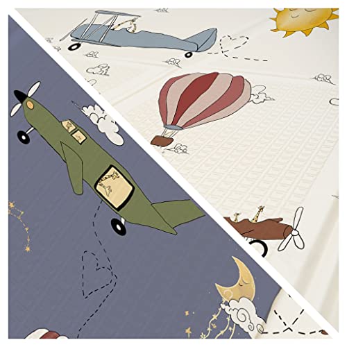 JumpOff Jo Baby Play Mat - Large Folding Foam Play Mat for Infants, Babies, Toddlers, Waterproof, Double-Sided (70" x 59") - Take Flight by JumpOff Jo - Image 7
