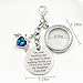Dorla Cool Something Blue Charm for Bride Bouquet Rhinestone Photo Locket DIY Memorial Gifts Bridal Keepsake Daughter Wedding Accessories in Memory of Mom or Dad, Remembrance Gift
