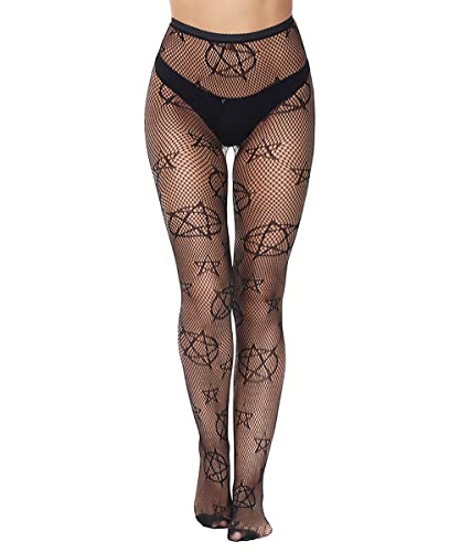 Image of Womens Fishnet Snake Tights Patterned Pantyhose High Waist Stockings
