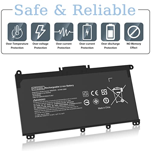 Image of HT03XL L11119-855 Laptop Battery Replacement for HP Pavilion 15-DA 15-DB 15-DW 15-CS 15-DY 17-BY 17-CA 14-CE 14-CF 14-DF 14-DQ 14-DK Series 15-CS0053CL 15-DA0014DX HSTNN-UB7J HT03041XL