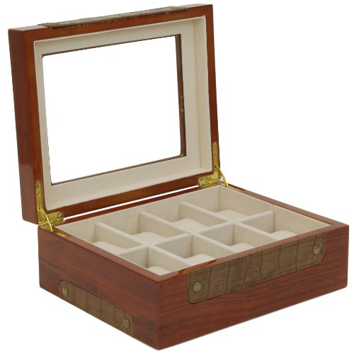 Tech Swiss Valet Storage Organizer Wood Watch Jewelry Box (Valet Small Burl) #TOP4