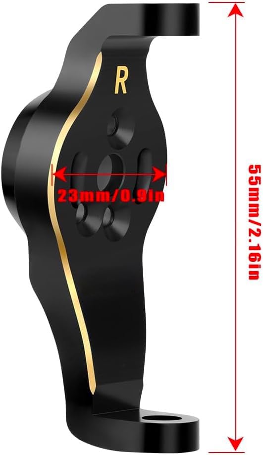 Miniatura 2 de GLOBACT Latón LCG Heavy Weight Caster Blocks Protal Drive C-Hubs 2.96 oz Contrapeso para 110 TRX4 TRX6 RC Crawler Car Upgrades Parts (2PCS)