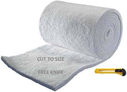 SANDY HUT 2" Ceramic Blanket for Wood Stoves & More. 24" x 24" x 2" 8 lb Density