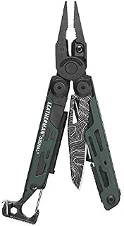 Leatherman Signal - Survival Multi Tool with 19 Tools, Lockable, Ferro Rod Fire Starter, Hammer and Whistle, Made in USA, Taupe Green, Nylon Sleeve