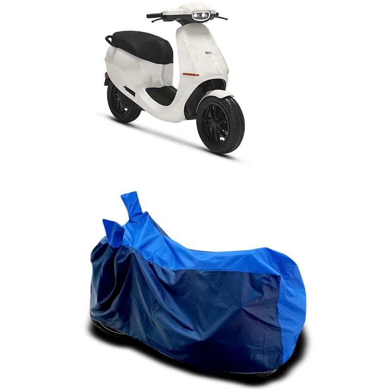 Image of DUFFEL-Two Wheeler Bike Body Cover Compatible for Ola S1 Bs6 Heat Protectio /UV-Rays /Birds Dropping /DustProof /Waterproof All Variants [Nevay Blue]