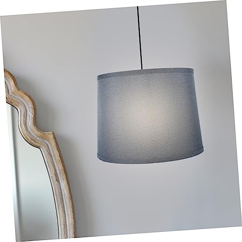 Image of Natural Linen Drum Lamp Shade Wear Table Lamp Shade Frame Fitter Ceiling Floor Bedside Lamps