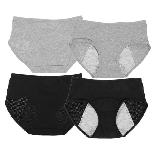 TOVINANNA 4piezas Ropa Interior Menstrual Femenina Bragas Hipster De Algodón para Flujo Abundante Cintura Alta Menstruación
