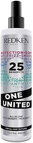 Redken One United All-In-One Leave In Conditioner | Multi-Benefit Treatment | Heat Protectant Spray for Hair | All Hair Types | Paraben Free