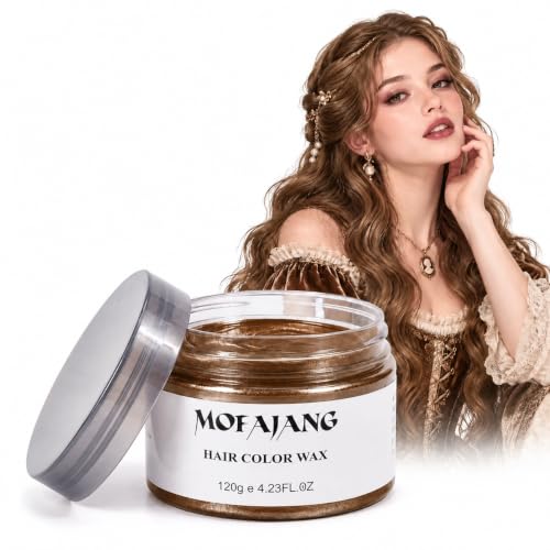 Temporary Brown Hair Color Wax, Washable Temporary Hair Dye for Kids Adults