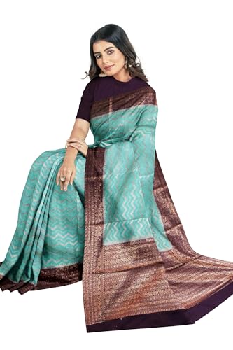 Chendhur Fashions green tussar silk saree in tussar silk – image 2