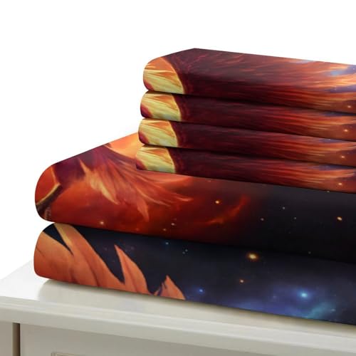 Linge de lit oiseau imprimée 3D parure de lit super douce microfibre King