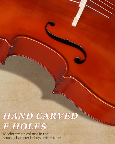 image for Ktaxon Full Size Cello, 4/4 Solid Wood Acoustic Cello with Sturdy Stan