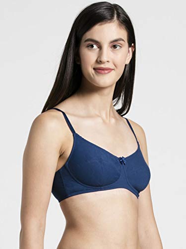 Image of Jockey 1615 Women Wirefree Non Padded Super Combed Cotton Elastane Stretch Full Coverage Everyday Bra with Soft Adjustable Straps