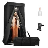 Starfavor Portable Vocal Booth - Sound Booth for Recording Echo-Free Vocals, Double-layer 360 Reverb Stand-In Isolation Shield, Pro-Sound Blankets, Portable Recording Studio with Travel Bag