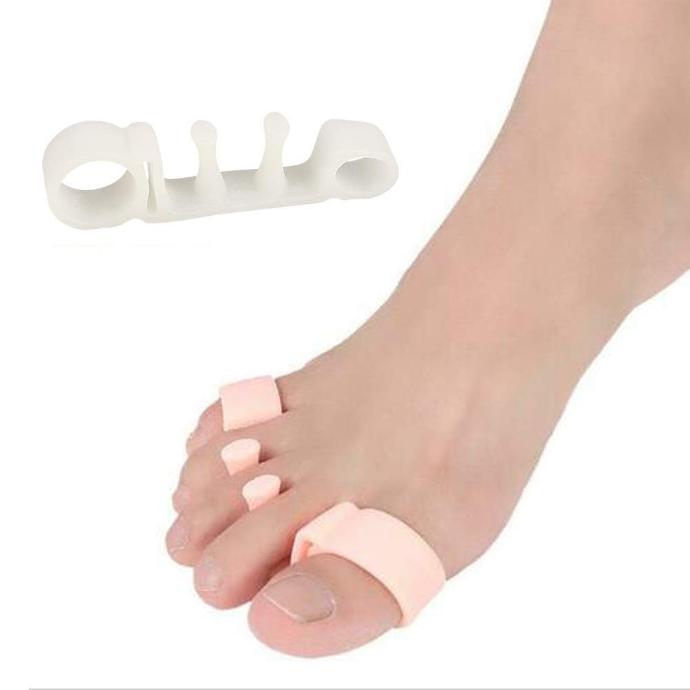 2 Pairs Orthopedic Bunion Corrector Gel Toe Stretcher Toe Separator Orthopedic Bunion Corrector 2.0 Pair (White)