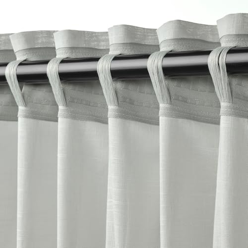 Rideaux transparents gris clair SILVERLÖNN ProTuning 145x300 cm pour salon - 4