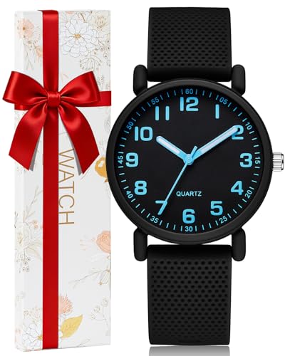 CIVO Reloj Mujer Analogico Minimalistas: Impermeable Goma Casual Cuarzo - Deportivo Clasico Regalo Relojes Pulsera Mujer Negro CIVO Reloj Mujer Analogico Minimalistas: Impermeable Goma Casual Cuarzo - Deportivo Clasico Regalo Relojes Pulsera Mujer Negro