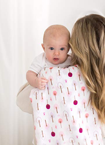 Image of SwaddleDesigns Marquisette Swaddling Blanket, Premium Cotton Muslin, Very Berry Cute and Calm (Pack of 2)