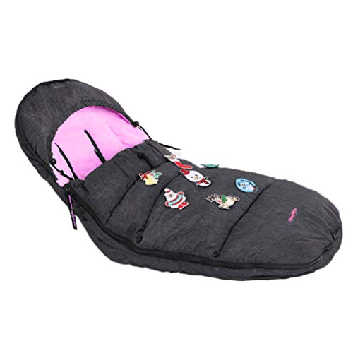 Christmas DIY Kids Play Fun Stroller Footmuff,Waterproof Melange Outshell Anti-Freeze Winter Sleeping Bag Fits All Stroller,Anti-Dirt, Front Height Adjustable &Removable,Toddler 6M-36M