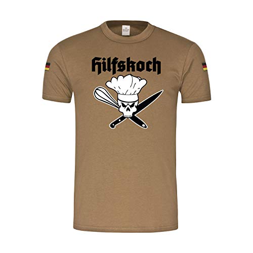 T-shirt BW Tropen Hilfskoch Skull vert X-Large pour homme cuisine barbecue