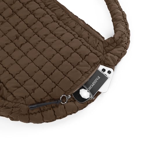 Image of ODODOS Quilted Carryall Tote Bag for Women Crossbody Hobo Lightweight Padding Shoulder Bag