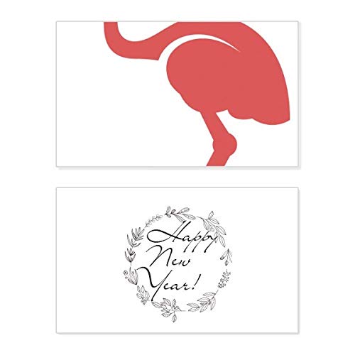 Tarjeta de felicitación Australia Ostrich para Año Nuevo con diseño retro rojo