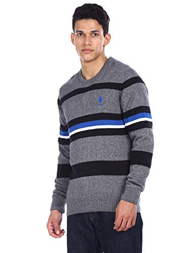 Image of US Polo Association Men's Cotton Round Neck Sweater