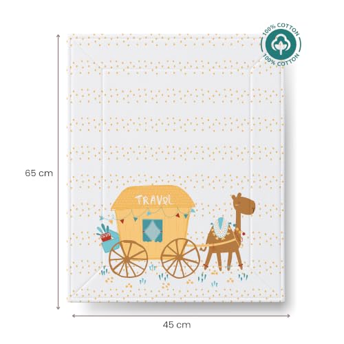 Image of Tidy Sleep Baby Changing Mat - Waterproof, Foldable, Padded Diaper Changing Sheets for Newborns & Infants - Little Finder (65 cm x 45 cm)