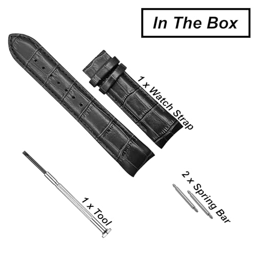 Image of DBLACK ''TST2'' Premium Leather Watch Strap, Bamboo Pattern Design Watch Band / / Compatible with Tissot Couturier 1853 & Other Models, Full-Padded Curved Watch Belt (Choose Your Size & Color)